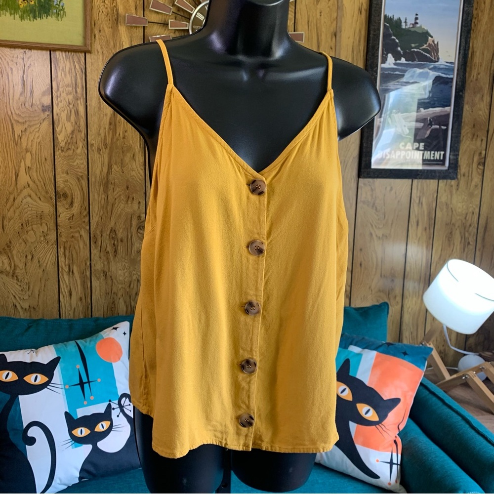 URBAN Romantics Mustard Button-Down Camisole
